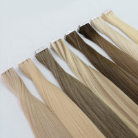 Extensions de cheveux blonds à bandes adhésives, 100 % cheveux humains vierges Remy européens, super double drawn, tissage de cheveux blonds Luxsea