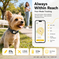 Collier de suivi GPS 4G pour animaux de compagnie (chats et chiens) avec communication 4G, chargement Type C, certifié CE FCC RoHS, pour le suivi extérieur, vente en gros, batterie 450 mAh