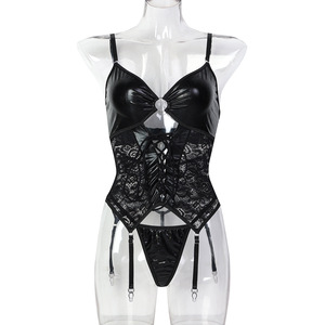 Flash Gradient Laser Sexy Underwear Color Cross Tie Waist Tightening Fashion Sexy Underwear Two Piece Set for <b>Women</b> - Product Image 6