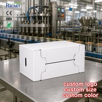 Boîte en carton ondulé robuste enduite de cire pour rideaux, barrière anti-humidité pour légumes, impression quadricolore, emballage alimentaire pour produits frais