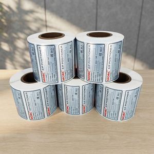 Custom Bright Silver Holographic <b>Stickers</b>, Self Adhesive Hologram <b>Roll</b> Labels for Brand Packaging Anti-counterfeit Decoration - Product Image 2