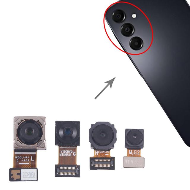 Original Camera Module Set for Samsung Galaxy A16 5G SM-A166B Front Rear Main Wide Angle Macro Camera Replacement Repair Parts