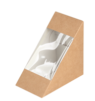 Boîte à sandwich OEM/ODM, support de faible MOQ, impression de logo personnalisée, boîte alimentaire en papier kraft, fournisseur en gros écologique