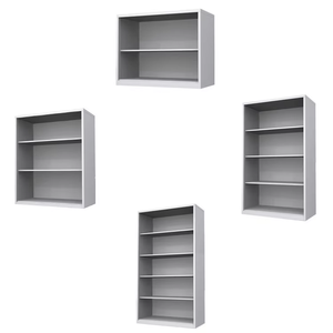 לפתוח ללא פתיחת דלת ארון ספר מדף פתוח, ארון אחסון מרפסת עם 5 מדפים - Product Image 3