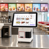 Terminal POS Layar Sentuh Kapasitif 15,6 Inci Printer Thermal NFC Mesin Kasir Meja Windows I3 I5 I7 Pilihan untuk Toko Kelontong