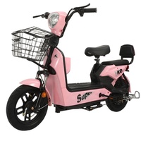 Bicicleta Eléctrica de Alta Calidad con Batería de Plomo-Ácido de 48V 12Ah y Motor de 350W 500W, Bicicletas Eléctricas de Ciudad, Envío Disponible