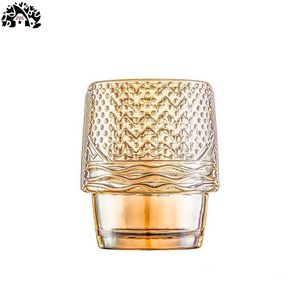 200ml-<span class=keywords><strong>300ml</strong></span> Stackable hổ phách Tumbler kính nước giải khát ly frcctre Bộ của 4 Koi cá thiết kế uống kính cho Nhà Bên thanh - Product Image 2