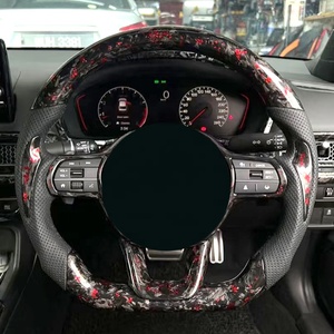 Accesorios de Carreras para Autos, Cubierta de Volante de Diamante, Volante de Fibra de Carbono Forjado para Honda <span class=keywords><strong>CRV</strong></span> - Product Image 2