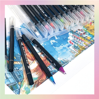 Bestationery Marqueurs d'art personnalisés pour graffitis, peinture, coloriage, pointe pinceau lavable, double pointe, marqueur d'art aquarelle pour enfants