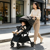 Poussette bébé pliable en un clic JXB Auto, légère et portable, avec rotation à 360° °   Roues pivotantes
