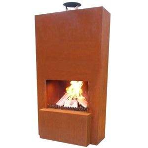 Brasero Grande para Barbacoa con Parrilla, Chimenea <span class=keywords><strong>de</strong></span> Acero Corten para Exteriores, Funciona con <span class=keywords><strong>Leña</strong></span> - Product Image 3