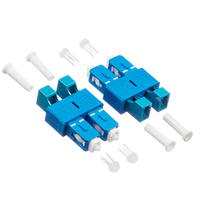 Adaptateur fibre optique LC/UPC Femelle SC/UPC Mâle Duplex OS2 Monomode en plastique avec manchon en zircone et raccordement à bride 5G RoHS/ISO/CE