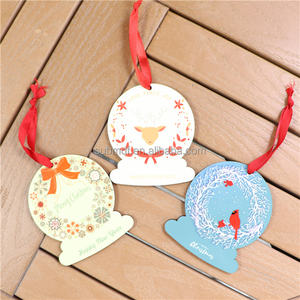 MDFSUB Fabrikası Toptan Ahşap Süs DIY Boş Noel Kar Küresi 2 Taraflı Süblimasyon MDF Süsü 76x65mm Asılabilir - Product Image 6