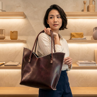 Tas Clutch Wanita Modis Gaya Barat Pegangan Panjang Resleting Kulit Asli Tahan Air Anti Maling Mudah Dibawa Hari Valentine
