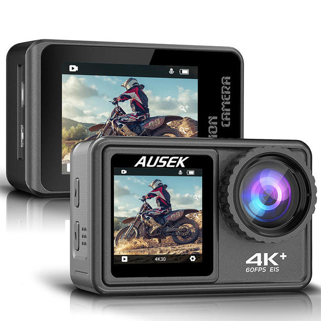 4K 60fps WiFi Sports Camera Waterproof 30M 170 Degree Wide Angle Lens Anti-shake Dual Screen Six Filters Action Camera MP3
