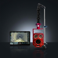 Caméra d'inspection de canalisation avec periscopie HD à zoom 25X, rotation à 360 degrés, laser et longueur réglable de 1 à 5 m