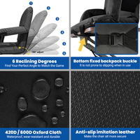 Siège de stade chauffant portable, chauffage à 3 niveaux 40/50/60 ° Coussin de chaise rembourré pour gradins, pliable, style sac à dos, pour chaise de stade