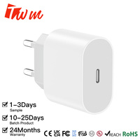 Chargeur rapide USB-C 20W PD 3.0, prise EU, type C, charge rapide / chargeur de voyage pour téléphone portable