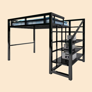 Китайская домашняя мебель для спальни, дешевый двухуровневый Размер, лофт, общежитие, отель, стальная металлическая кровать, распродажа - Product Image 4