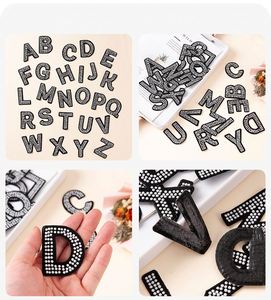 แผ่นปะติดผ้าคุณภาพสูงรักษ์โลก ขนาด 4.6x4 ซม. สำหรับตกแต่งหมวก DIY ลายเพชรขาว ตัวอักษรสีดำ - Product Image 3