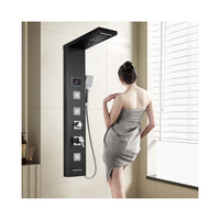 Robinets thermostatiques et compteurs multifonctionnels Colonne de douche murale en acier inoxydable