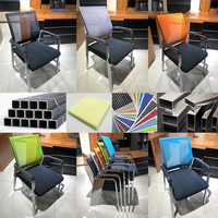 Chaises de réunion de bureau ergonomiques de luxe en chrome en gros, chaises empilables pour la réception, chaises de classe ergonomique commerciales