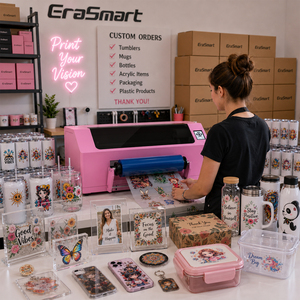 Pink A2 42cm 17inch XP600 UV DTF Printer Hyper-Long Life Printhead 2-Sided Color Mode Beginner Roll-To-Roll <b>Printing</b> <b>Machine</b> - Product Image 2