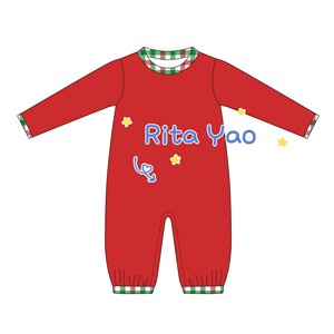 Set di abbigliamento natalizio per bambini e neonati in cotone rosso blu a quadretti abbinati Leggings da bambina Set di pantaloni per ragazzi - Product Image 4