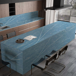 Goldtop Quartzo Modern Mamie Blue Slab Encimera de cuarzo Ventas calientes 6036 Precio de fábrica Encimeras pulidas artificiales para hoteles - Product Image 6