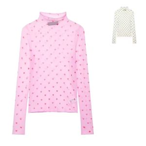 เสื้อและเสื้อเชิ้ตแขนยาวถักลายหัวใจแบบเรียบง่ายแฟชั่นใหม่สำหรับผู้หญิงใส่สบายในฤดูร้อน - Product Image 1