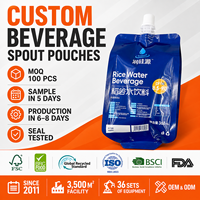 Pochette Doypack Portable Personnalisable avec Bec Verseur pour Emballage de Jus Sain, Sac Liquide Autoportant Refermable – Vente en Gros