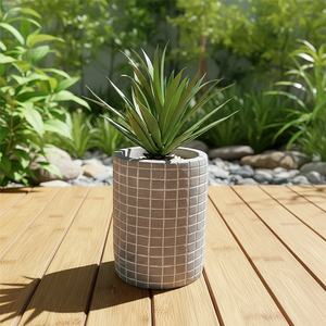 Petits <span class=keywords><strong>Cactus</strong></span> et Succulentes Artificiels en Plastique, Adorables Plantes Succulentes en Pot de Ciment, Durables et Réalistes - Product Image 6