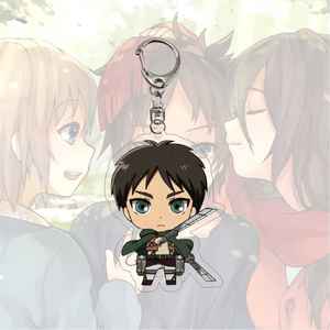 Dessin animé imprimé Q Version Attack Titan figurines d'<span class=keywords><strong>anime</strong></span> acrylique imprimé UV Cosplay pendentif porte-clés pour cadeau d'amis - Product Image 5