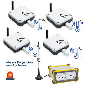 Détecteur de mouvement alarme extérieure RS485 Modbus étanche moniteur d'humidité et de tempérament 4 ensembles capteur de température sans fil à ondes radio - Product Image 1
