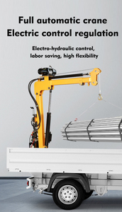 Hydraulic Lifting Mini-Kran winde Tragen Sie einen tragbaren kleinen Klapp armkran mit fern gesteuerter elektrischer Winde - Product Image 4