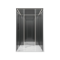 Ascenseur domestique compact Nantongfuji, ascenseur résidentiel pour passagers, entraînement sans engrenage AC, acier inoxydable