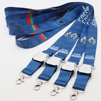 Porte-clés personnalisé avec logo, cadeau souvenir, en polyester, avec boucle de ceinture de sécurité à dégagement rapide, porte-carte d'identité pour l'aviation