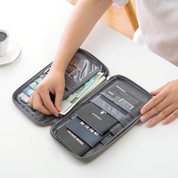 Travelsky, organizador de documentos de viaje familiar grande en blanco personalizado, billetera de negocios, tarjetero para pasaporte