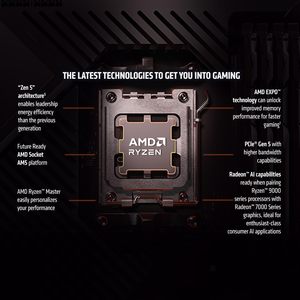 AMD <span class=keywords><strong>Ryzen</strong></span> <span class=keywords><strong>5</strong></span> 9600X 6-core 12-Thread ปลดล็อคเดสก์ท็อปโปรเซสเซอร์ AM5 Zen5เดสก์ท็อปซีพียูบรรจุกล่อง - Product Image 3