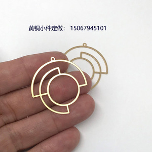 Pendentif géométrique en cuivre plaqué or pour la fabrication de boucles d'oreilles, usage domestique - Product Image 5
