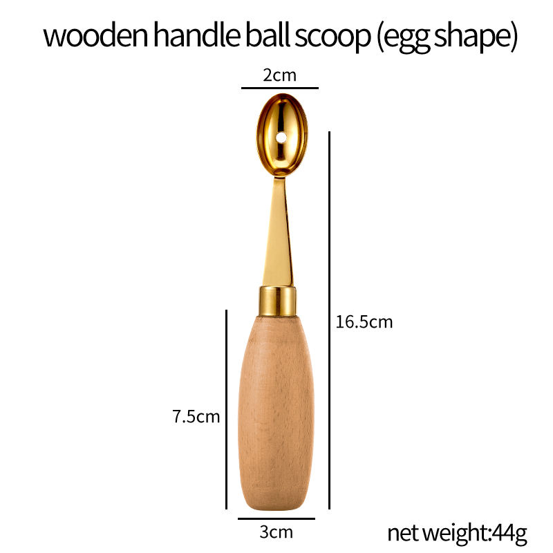 ด้ามไม้ตักลูกบอล (รูปร่างไข่)