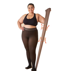 Collants thermiques opaques doublés polaire pour femmes grandes tailles, leggings chauds tricotés épais et confortables pour femmes et jeunes filles - Product Image 5