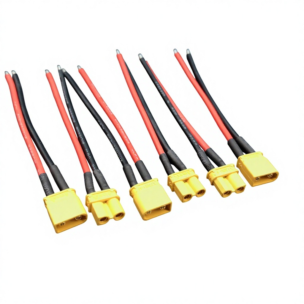 XT60 Male Connector with 14/16AWG Silicone Wire — Pre-Tinned