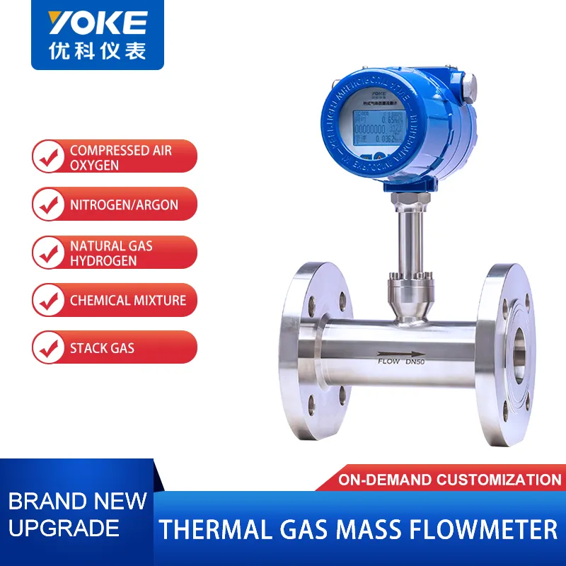 Ucuz fiyat Sıkıştırılmış Hava Debimetre Termal Gaz kütle akış ölçer