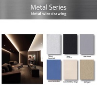 Matériaux de décoration murale de style simple, panneau mural en métal au charbon de bambou, panneau en PVC imperméable à texture bois, panneau en cristal de carbone