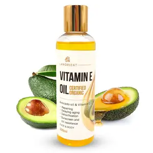 Aceite de vitamina E de aguacate orgánico puro 100% para el cuidado de la piel para el masaje corporal y facial mejorado con té de Romero rosa
