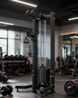 Nouveau modèle de machine à traction dorsale murale à double poulie, réglable, multifonction, avec sélection de charge par broche, pour musculation des bras et du torse
