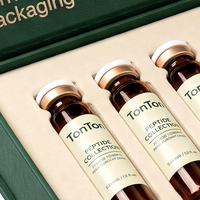Boîte rigide à clapet magnétique verte personnalisée pour flacons de peptides, avec logo estampé à chaud sur pulpe moulée