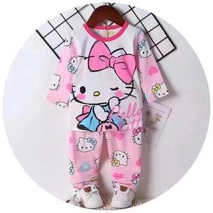 <span class=keywords><strong>Pyjama</strong></span> personnalisé pour enfants, vêtements de nuit pour garçons et filles, 100% coton, <span class=keywords><strong>Anime</strong></span>, t-shirt et pantalon, ensembles de pyjamas d'été pour enfants, vente en gros - Product Image 5
