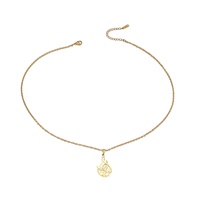 Nouveau Collier Pendentif Simple Ya Rab Musulman Islamique Arabe en Acier Inoxydable 316L Plaqué Or, Bijou de Mode, Vente en Gros, Cadeau de l'Aïd